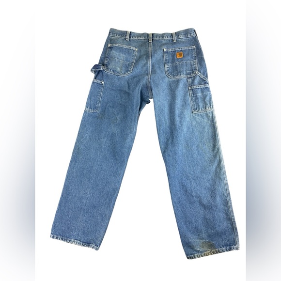 Carhartt Vintage Carpenter Denim Jeans Men's 38x32 Dungaree Fit Workwear B13 DST - Picture 2 of 12